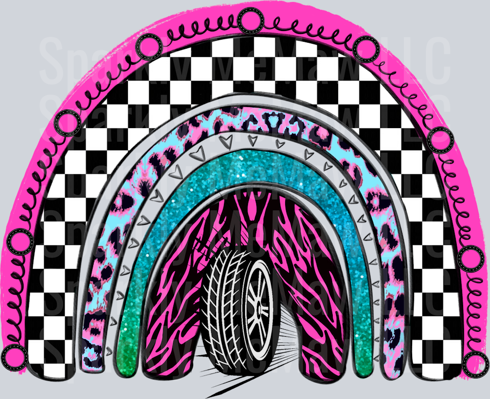 race_rainbow DTF Transfer (Fabrics)