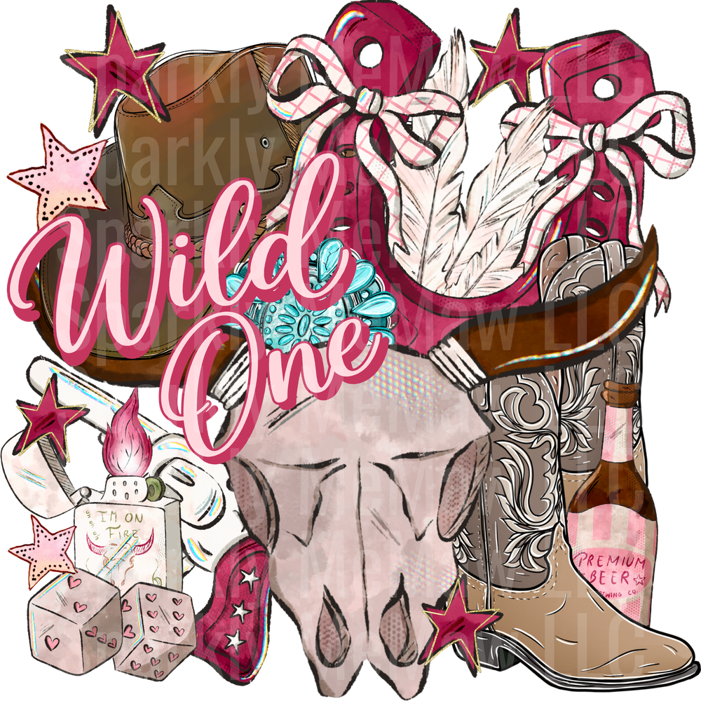 Wild one uv dtf decal