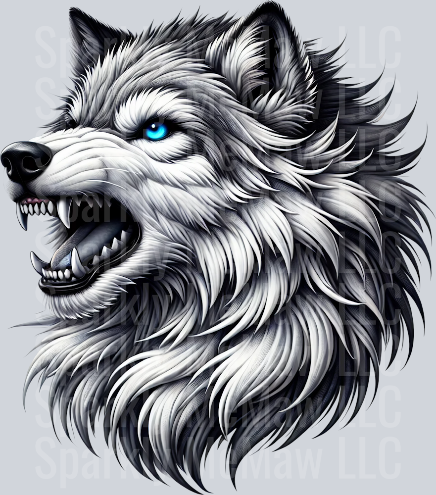 wolf 8 Clip Art UV DTF Decal