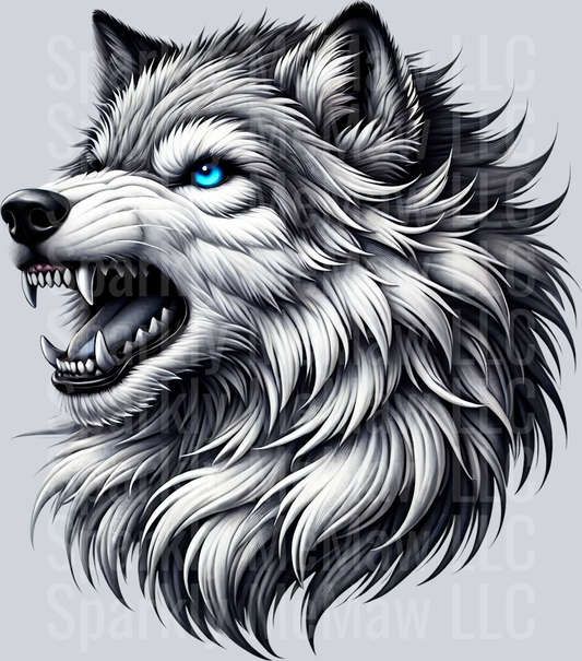wolf 8 Clip Art UV DTF Decal