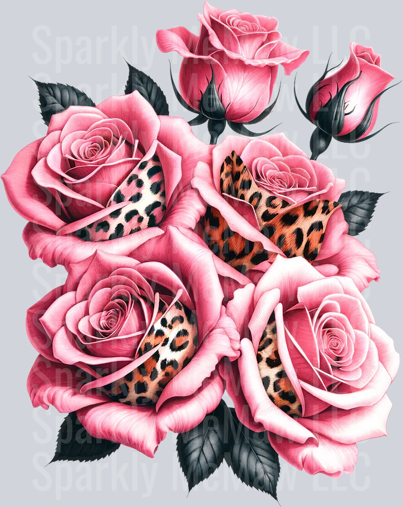rose 9 Animal Rose UV DTF Clip Art Decal