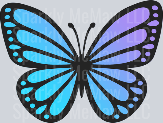 Colorful Butterfly Clipart Decal 6