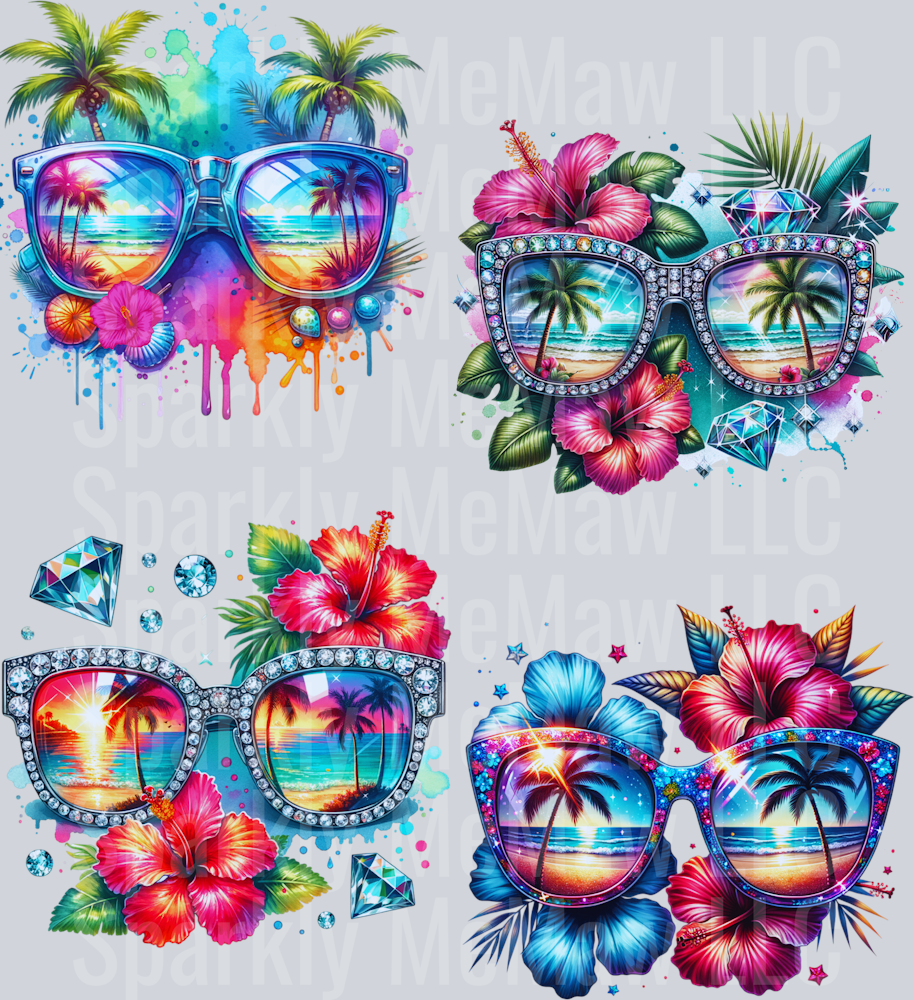 Sunny.Shades.UV DTF Element Sheet
