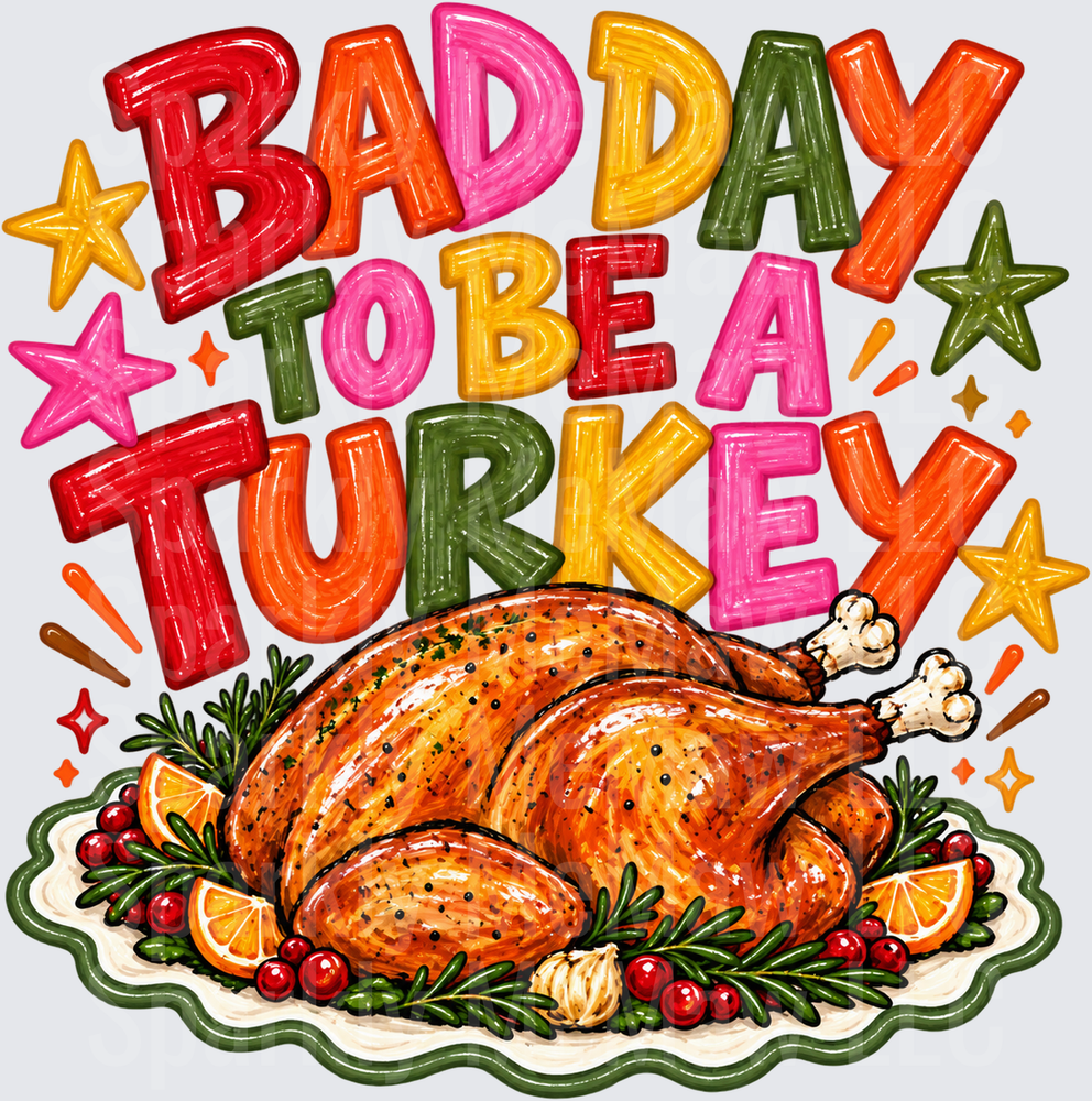 Bad Day To Be Turkey UV DTF Decal