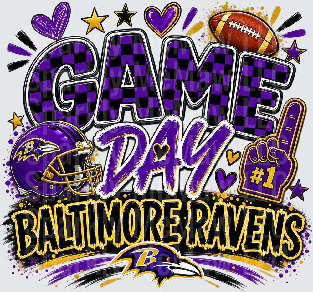 Baltimore Ravens Game Day UV DTF Decal