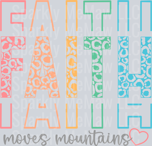 Faith Moves Mountains UV DTF Decal