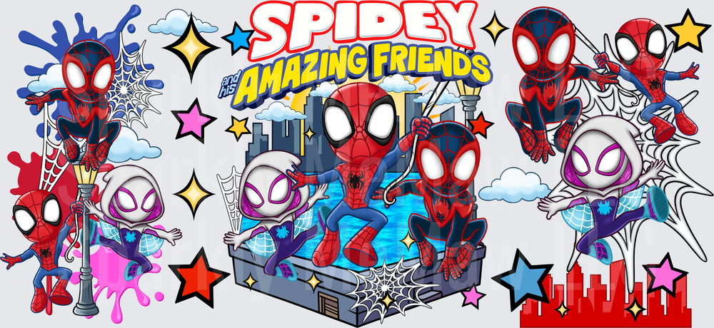 Spidey and His Amazing Friends UV DTF 16 OZ Wrap