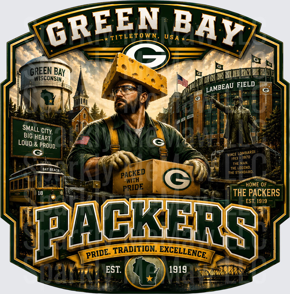 Green Bay Packers Titletown UV DTF Decal