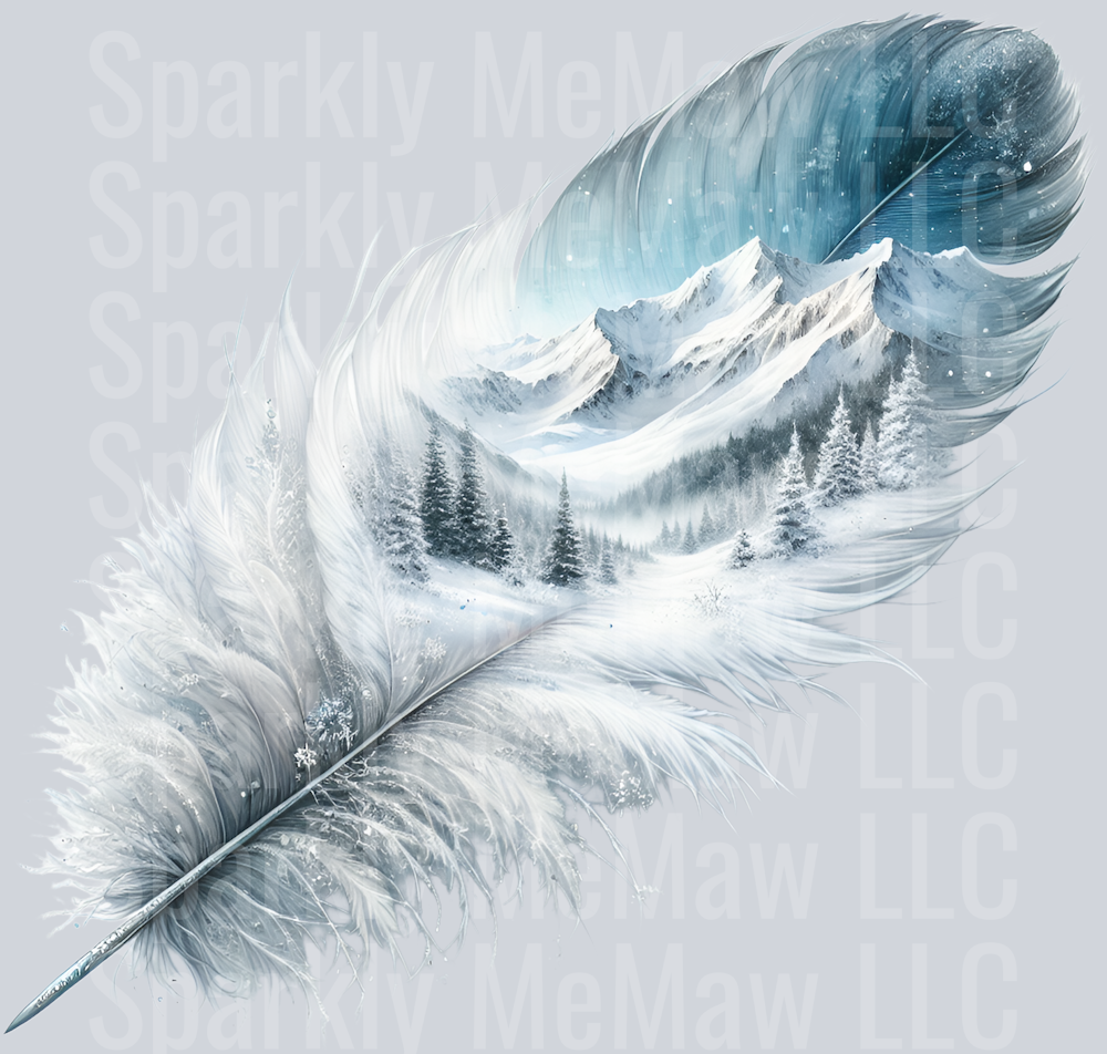 Nature Feather UV DTF Decal 4