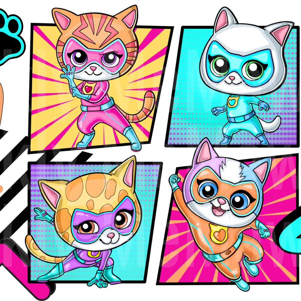 Super Kitties  16 oz wrap