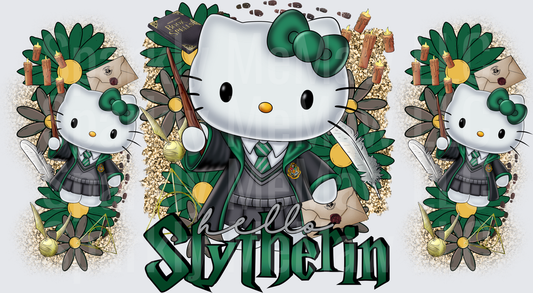 Hello Kitty Slytherin Wizard is a UV DTF 16 OZ Wrap