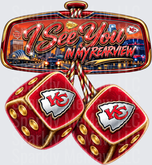 Kansas City Chiefs Rearview Mirror UV DTF Decal