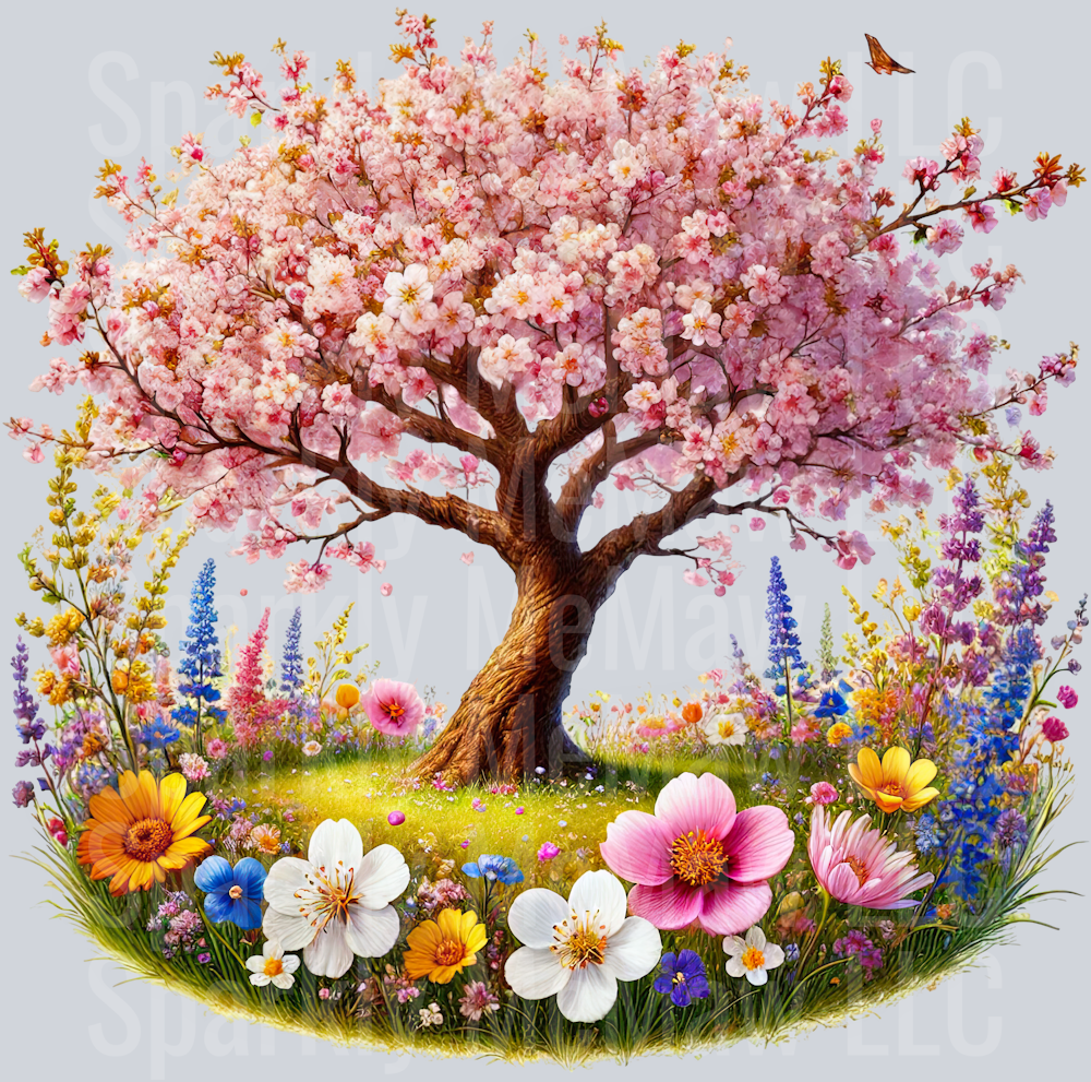 14 Cherry Blossoms set 2 UV DTF Clip Art Decal
