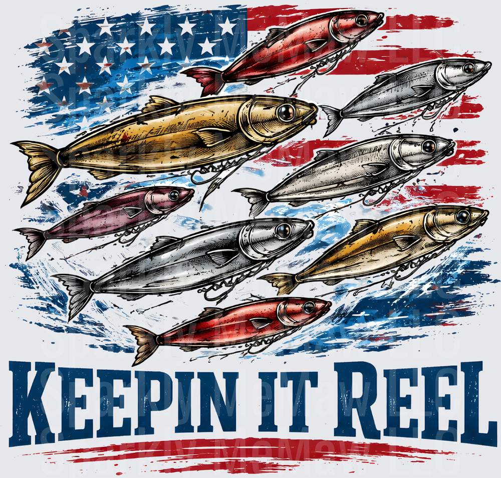 Keepin It Reel American Flag Fish Lures Patriotic Fishing