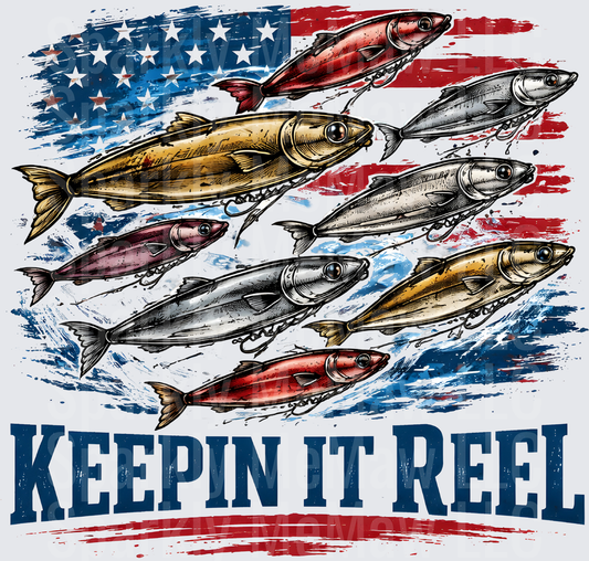 Keepin It Reel American Flag Fish Lures Patriotic Fishing