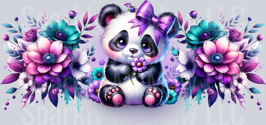 Purple Panda 16 oz UV DTF Wrap