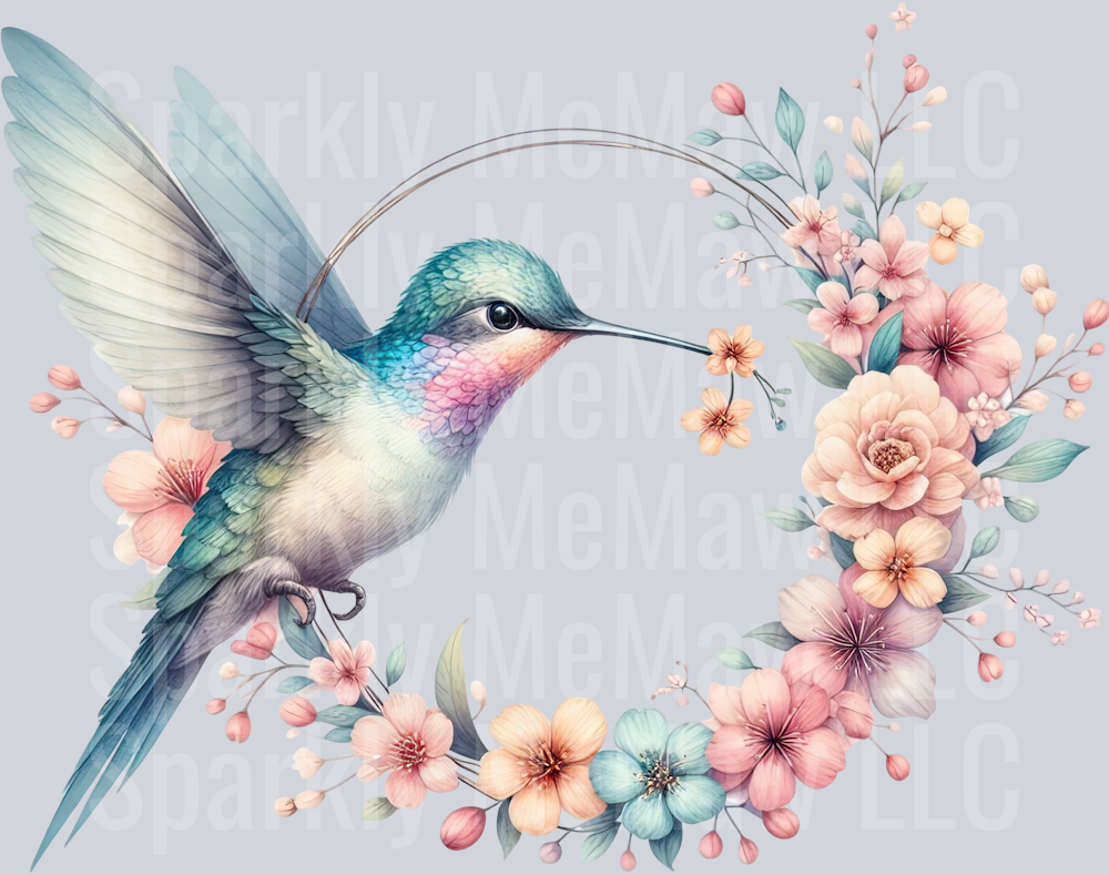 79 Hummingbird Clip Art UV DTF Decal