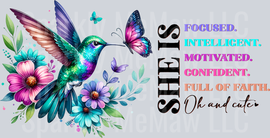 Humming bird 16 oz UV DTF Wrap