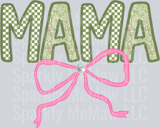 mama Green UV DTF Decal