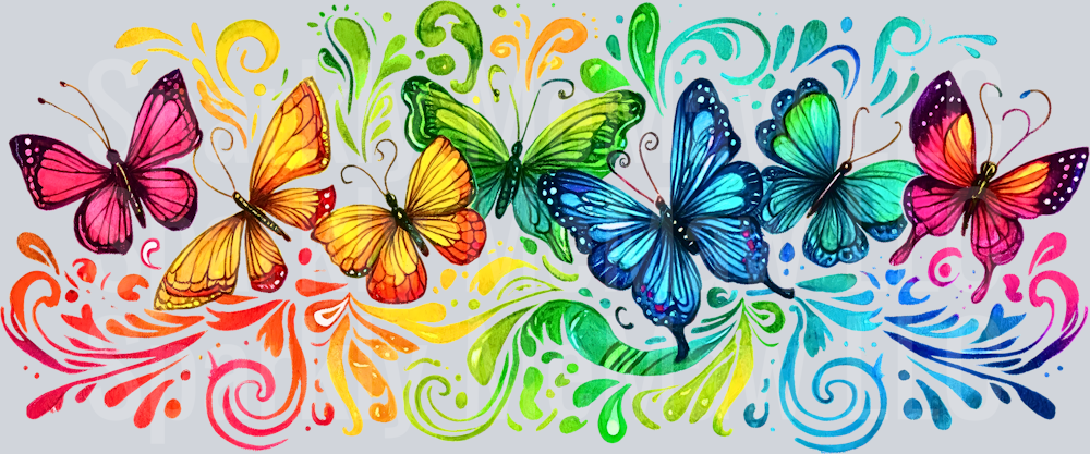 Butterflies 2 16 oz UV DTF Wrap