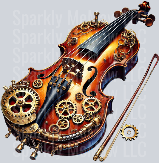 Musical Steampunk UV DTF Clip art Decal 25