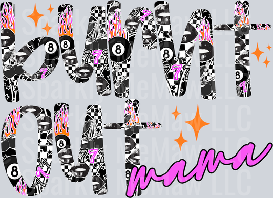 burnt out mama UV DTF Decal