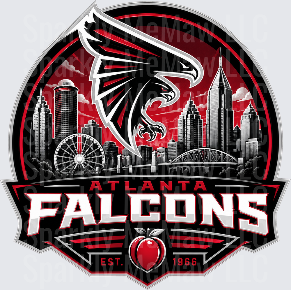Atlanta Falcons City Skyline UV DTF Decal