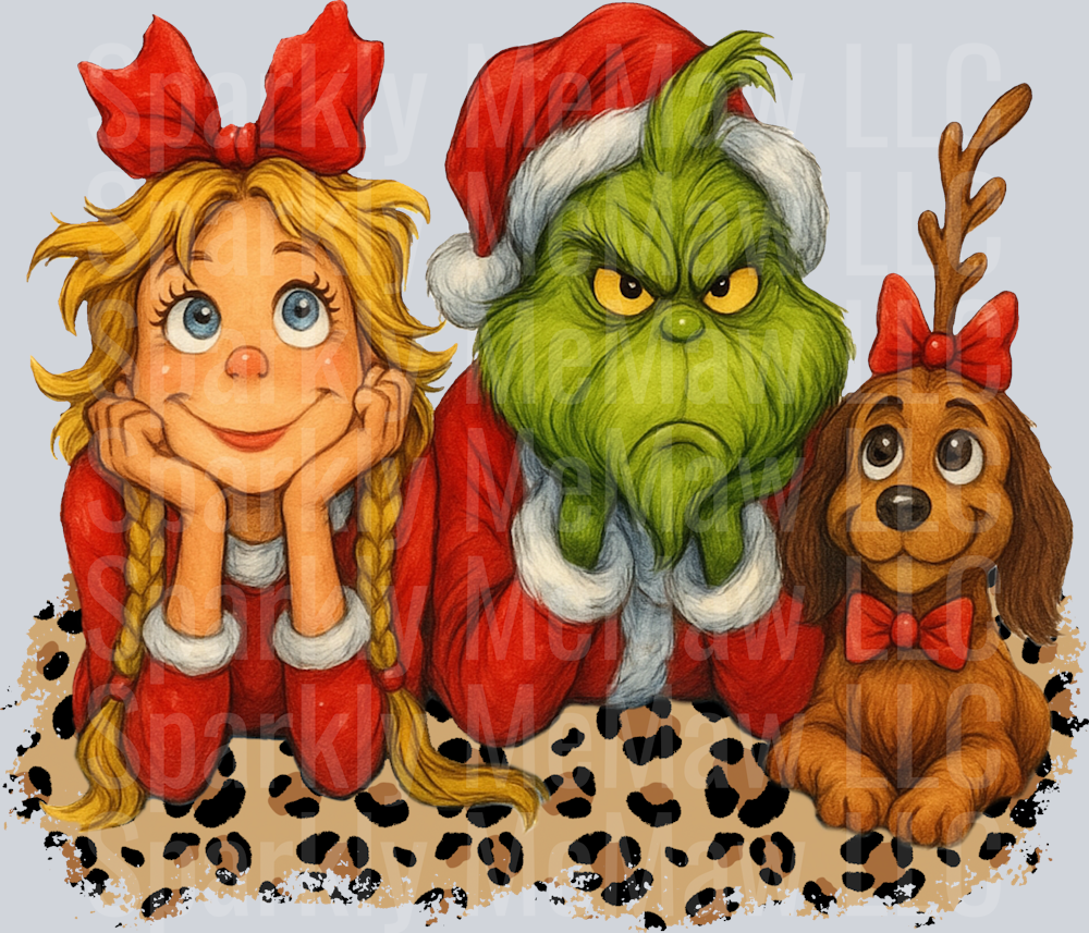 G r i n c h Cheetah UV DTF Decal