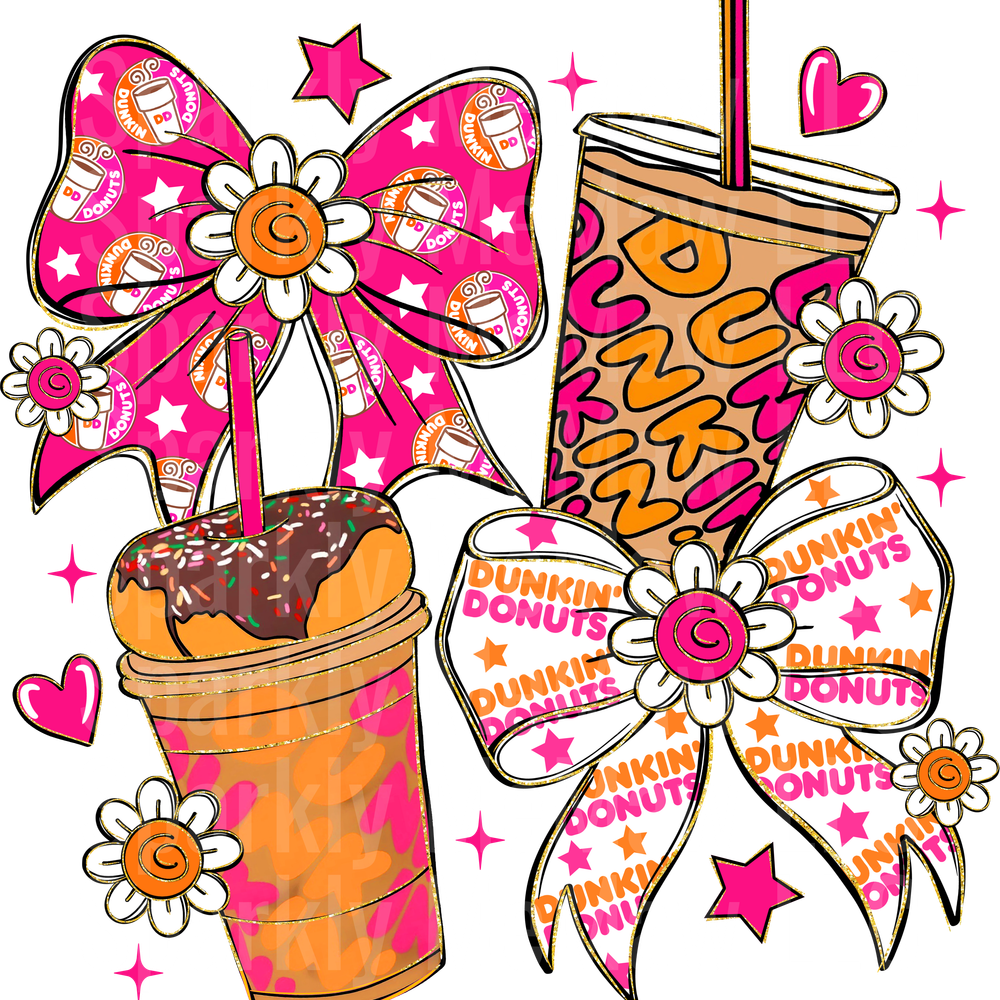 Dunkin Coquette UV DTF Decal