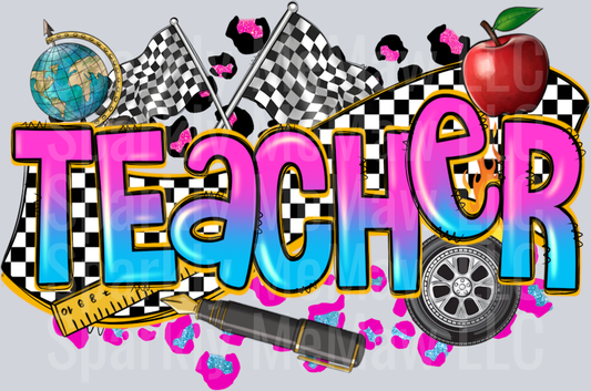 teacher_race_ DTF Transfer (Fabrics)