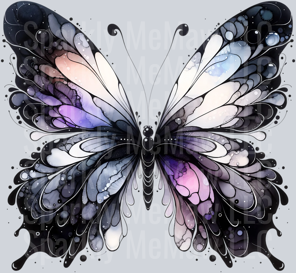 butterfly 4Clip Art UV DTF Decal
