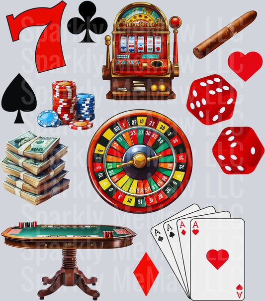 Poker UV DTF Element Sheet