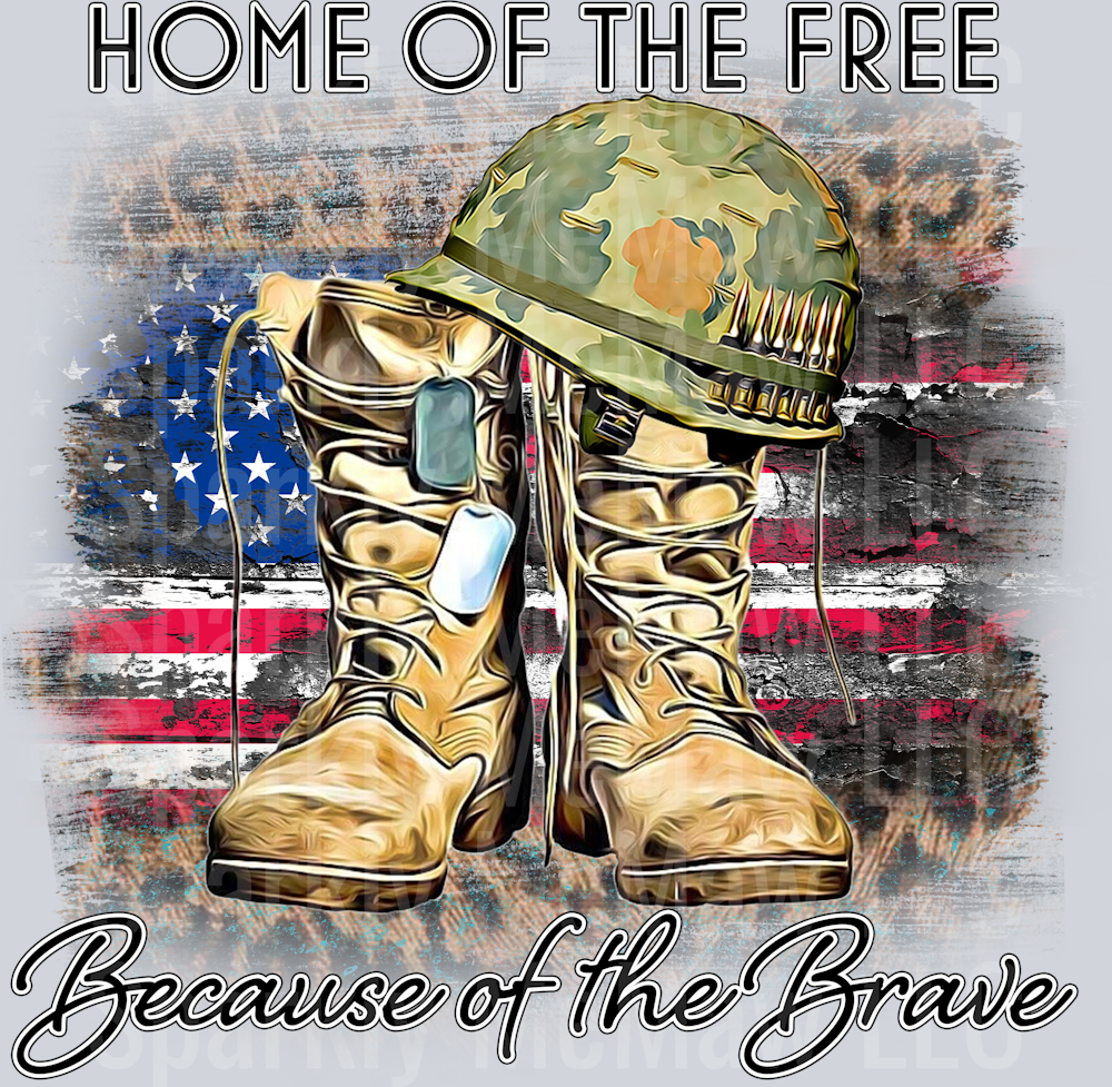 Home of the Free UV DTF Decal