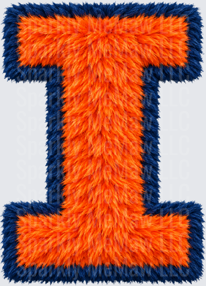 Fluffy Illinois Block I UV DTF Decal