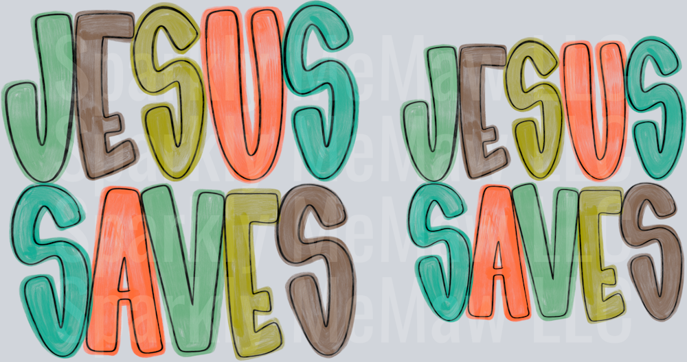 Jesus Saves Boy Decal Set UV DTF DECAL SET 5 AND 4 INCH