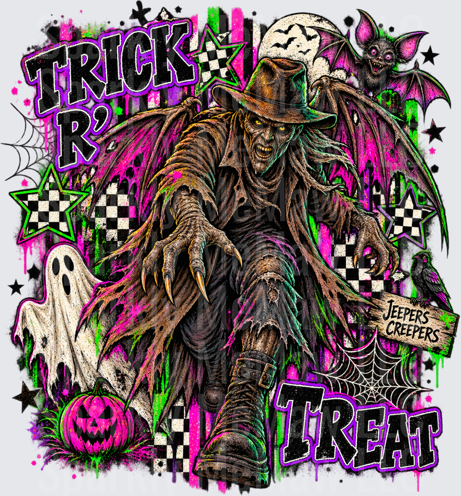 Trick R' Treat Jeepers Creepers Halloween Horror this is a UV DTF Decal