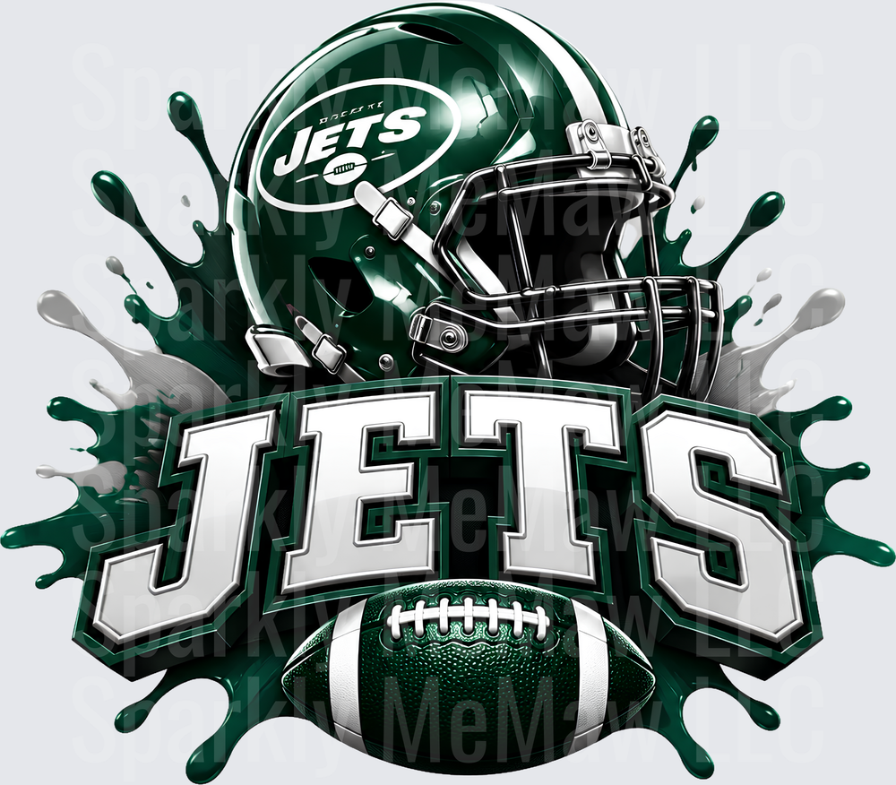New York Jets Helmet Splash This is a UV DTF Decal