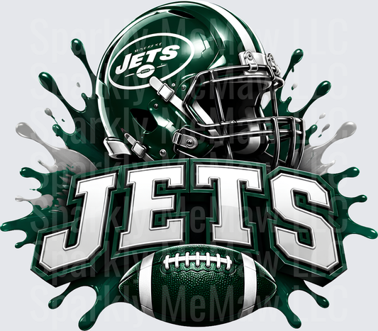 New York Jets Helmet Splash This is a UV DTF Decal