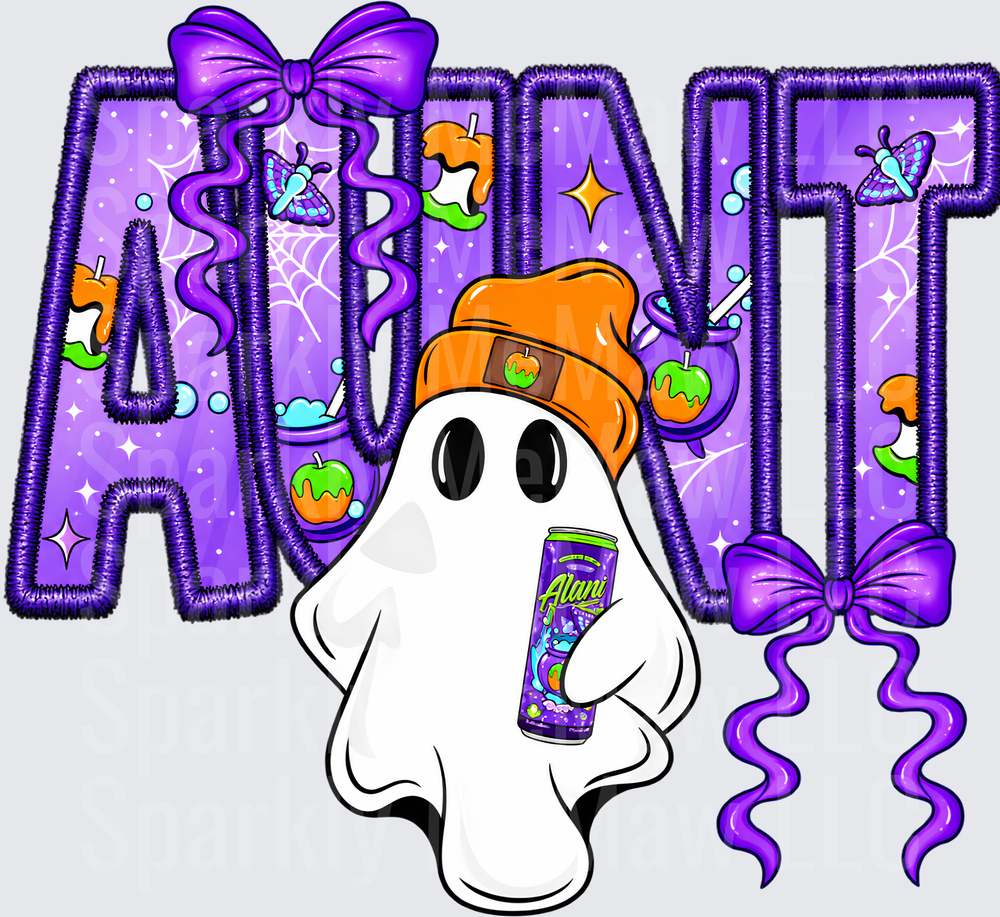 Aunt Halloween Ghost Alani UV DTF Decal