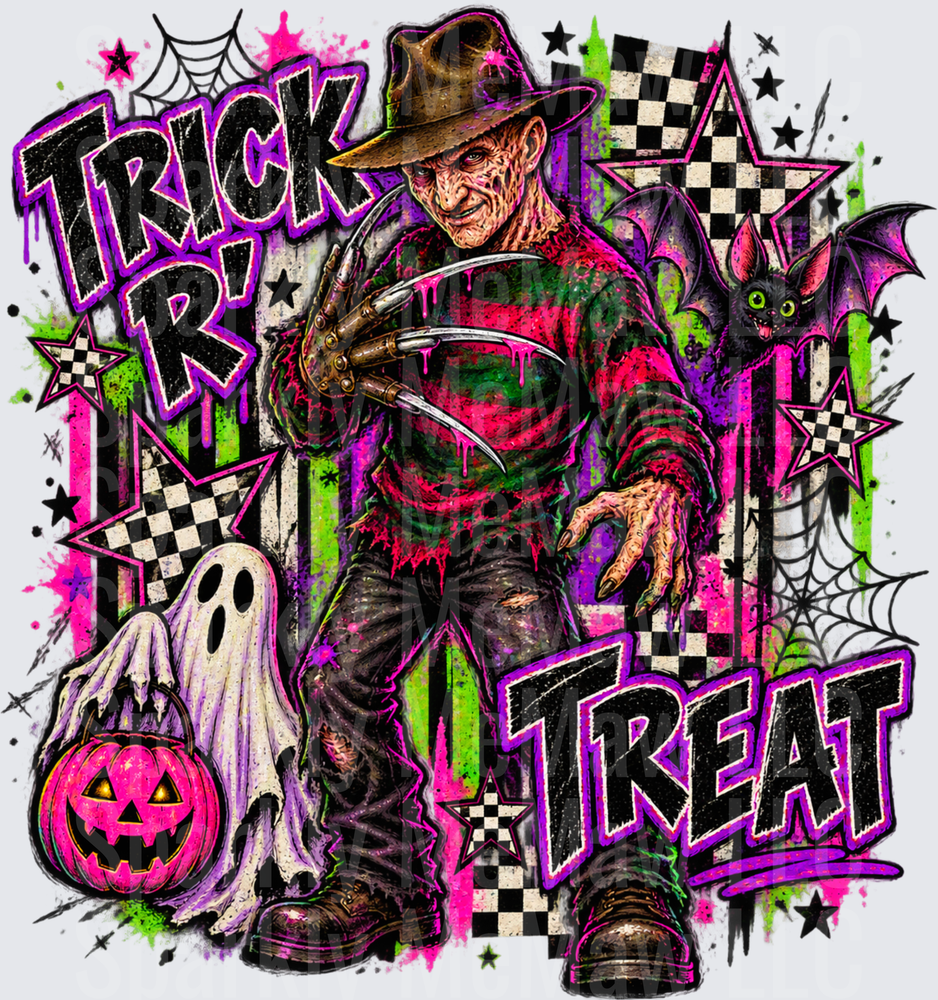 Freddy Krueger Trick R Treat Halloween is a UV DTF Decal