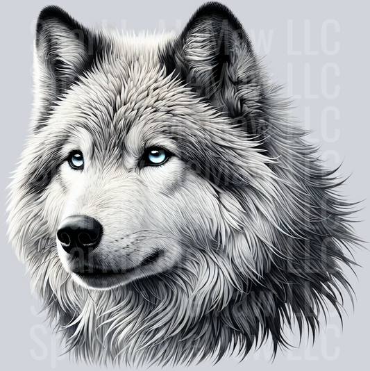 wolf 5 Clip Art UV DTF Decal