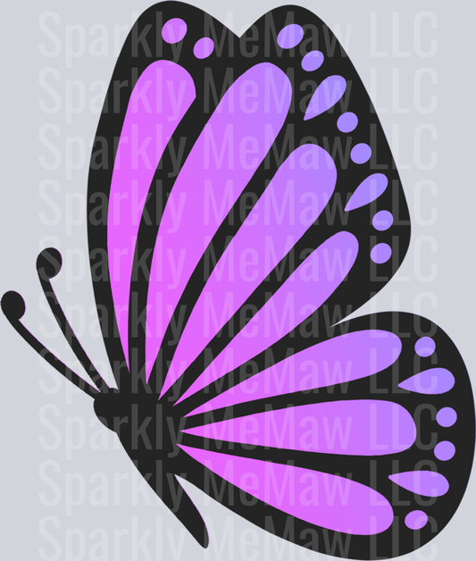 Colorful Butterfly Clipart Decal 5