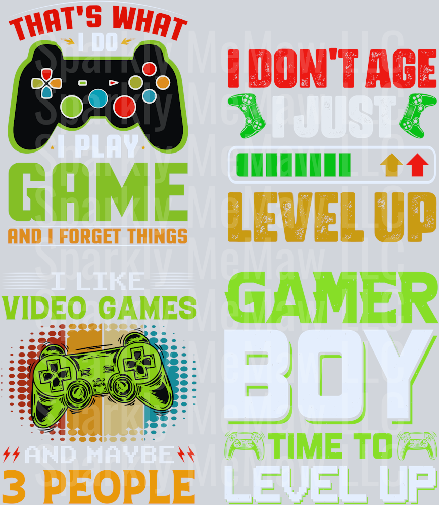 Gamer UV DTF Element Sheet