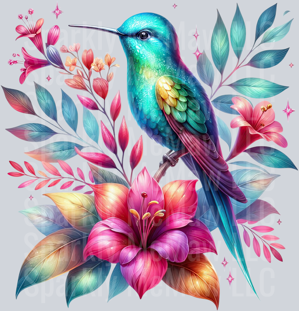 42 Hummingbird Clip Art UV DTF Decal