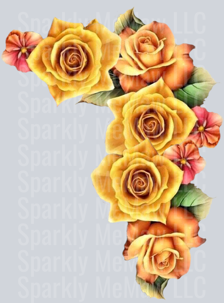 yellowrose6 clip art Decal