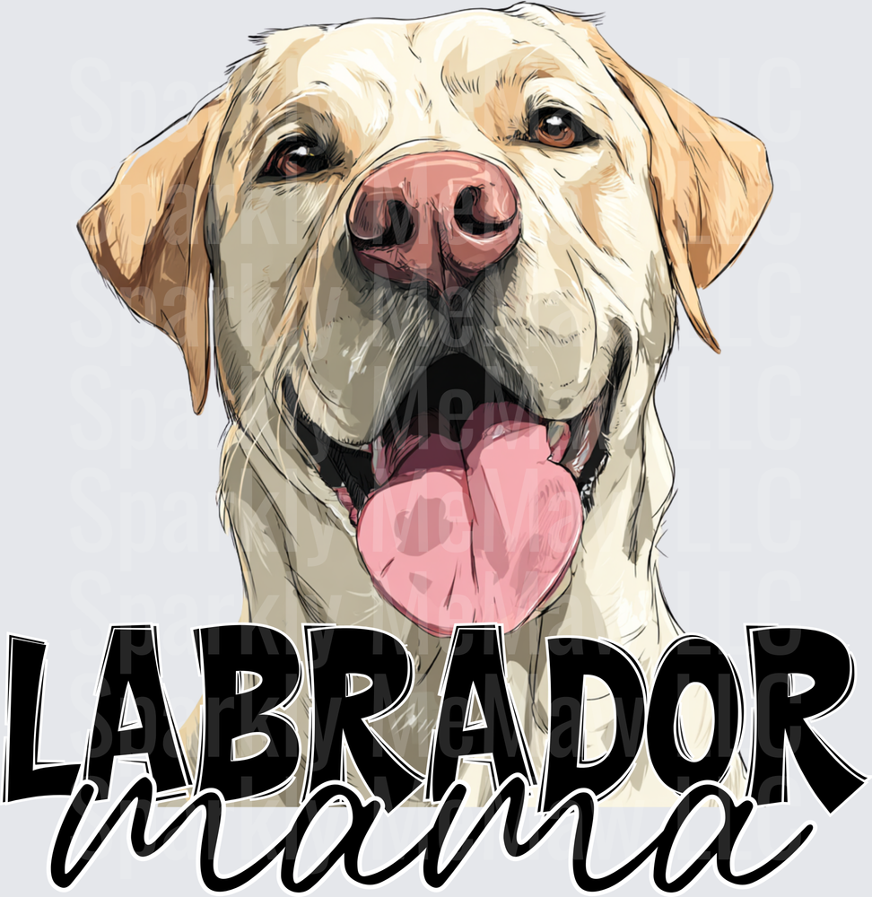 Labrador Mama Happy Golden Lab Dog Portrait UV DTF Decal