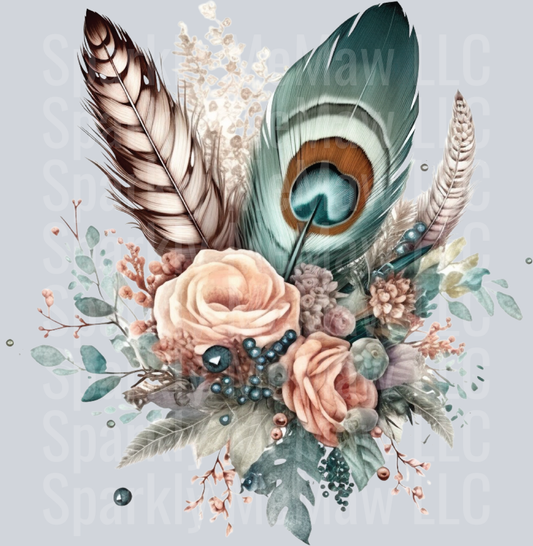 Boho Wedding Clipart Decal 3