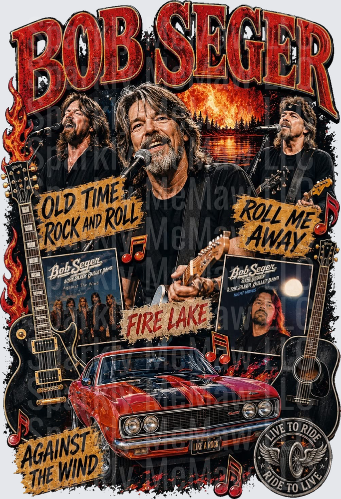 Bob Seger Rock Legend UV DTF Decal