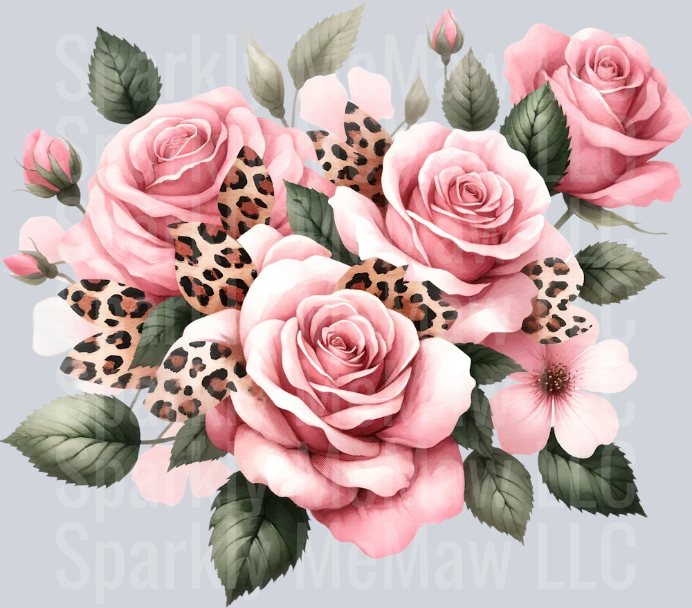 rose 10 Animal Rose UV DTF Clip Art Decal