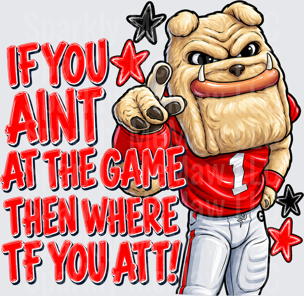 Bulldog Mascot Game Day Hype UV DTF Decal